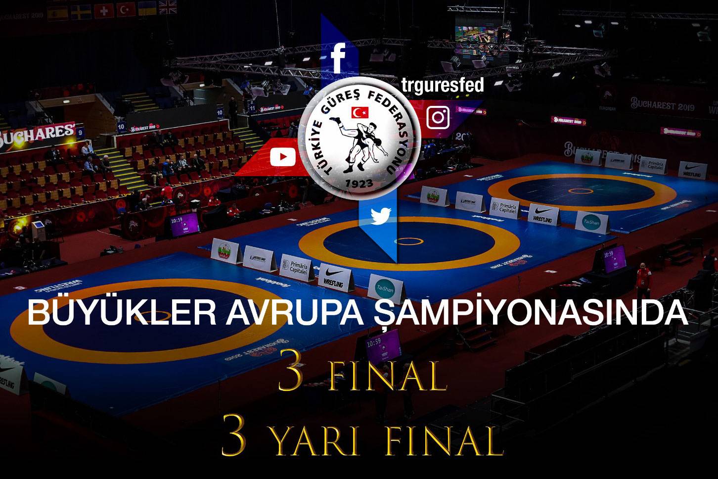 Romanya’nın başkenti Bükreş’te düzenlenen büyükler Avrupa güreş şampiyonasında ikinci gün