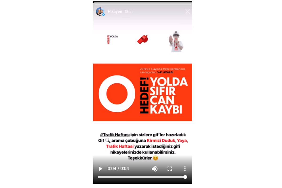 İçişleri Bakanlığı, Trafik Haftası nedeniyle, trafik güvenliğine yönelik dikkat çekmek