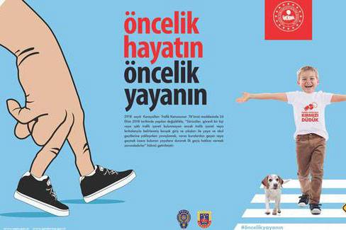 İçişleri Bakanlığı tarafından, 2019’un “Yaya Öncelikli Trafik Yılı” ilan edilmesinden