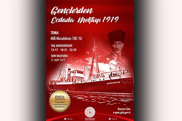 Gençler tarafından büyük ilgi gören “Gençlerden Ecdada Mektup 1919” Yarışması