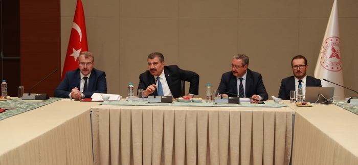 Sağlık Bakanı Dr. Fahrettin Koca, Bakanlık üst düzey yöneticileri, İl