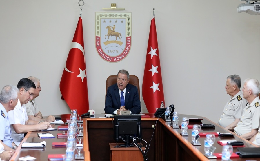 Millî Savunma Bakanı Hulusi Akar’ın, Genelkurmay Başkanı Orgeneral Yaşar Güler,