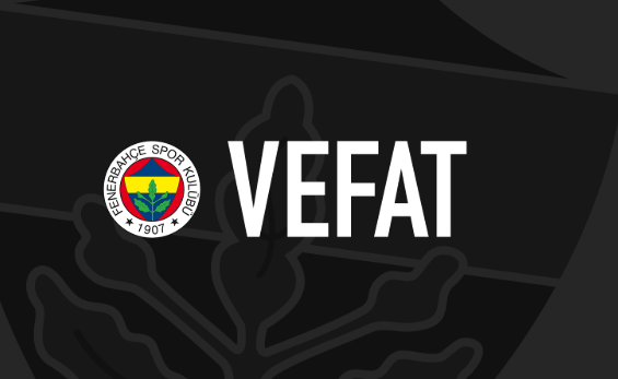Fenerbahçe Spor Kulübümü’nün 6986 sicil numaralı üyesi Mehmet Refah Nalbantoğlu
