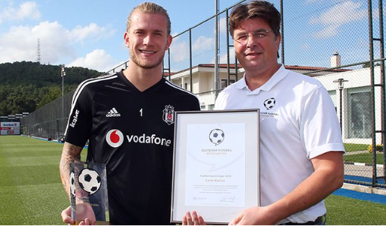 Beşiktaş’ın Alman futbolcusu Loris Karius, Almanya Futbol Elçisi organizasyonu tarafından