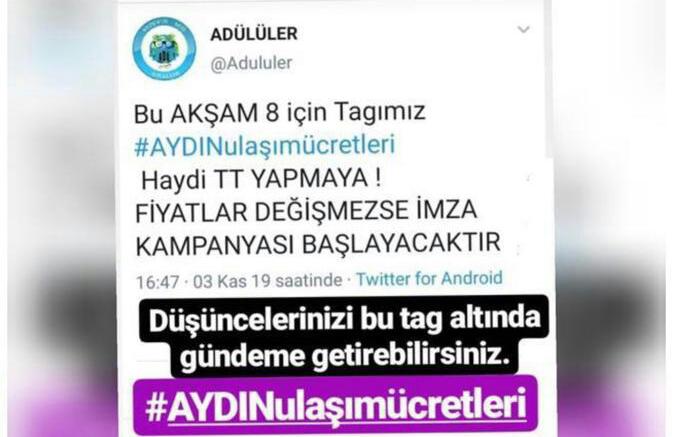 Aydın Adnan Menderes Üniversitesi öğrencileri, Aydın Büyükşehir Belediye’sinin ulaşım zamlarına