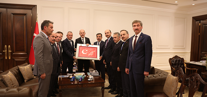 Türk Sağlık- Sen Genel Başkanı Önder Kahveci ve beraberindeki heyet