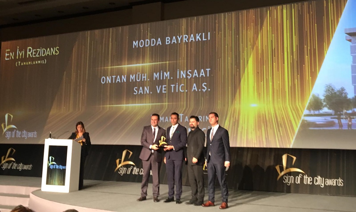Ontan ‘Modda Bayraklı Projesi’ne ‘En İyi Rezidans’ Ödülü İzmir’de faaliyet gösteren Ontan Grup, İstanbul’da düzenlenen Sign Of The