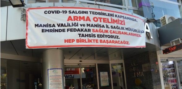 Otellerini Sağlık Personeline Tahsis Ettiler Manisa kent merkezi çarşı bölgesinde yıllardır hizmet veren Hotel Arma,
