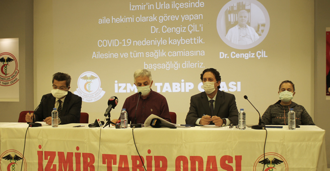 İzmir Tabip Odası Yönetim Kurulu, 17 Kasım 2020 tarihinde İzmir