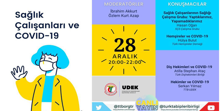 Sağlık çalışanları, 28 Aralık 2020 Pazartesi günü(yarın) dijital ortamda geçekleşecek