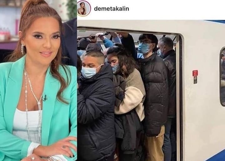 Demek Akalın’dan “Günah Keçisi Restoranlar” Paylaşımı ! Şarkıcı Demet Akalın, İstanbul Metrosundaki kalabalık yolcu fotoğrafı paylaşarak, “Restoranlar