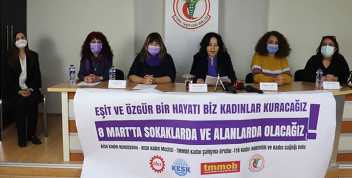 DİSK Kadın Komisyonu, KESK Kadın Meclisi, TMMOB Kadın Çalışma Grubu