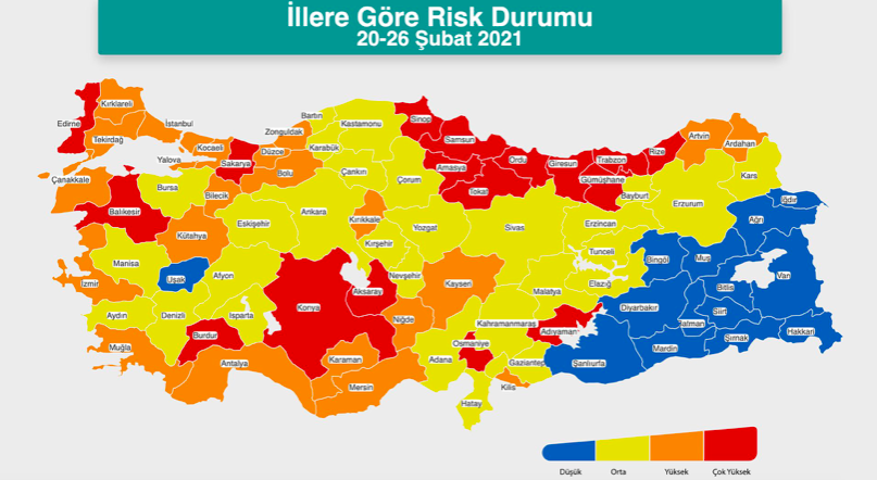 Bakan Koca’dan Mavi Renk Temennisi ! Sağlık Bakanı Dr. Fahrettin Koca, Türkiye’deki tüm illerin mavi olması