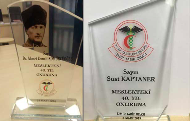 Tabip Odasında Atatürk Görseli Tartışması ! İzmir Tabip Odası’nın meslekte 40. yılını dolduran hekimlere verilecek anı