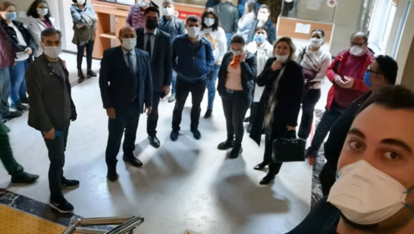 Türk Tabipler Birliği tarafından yapılan açıklamada, hastaneye gelen bir savcı