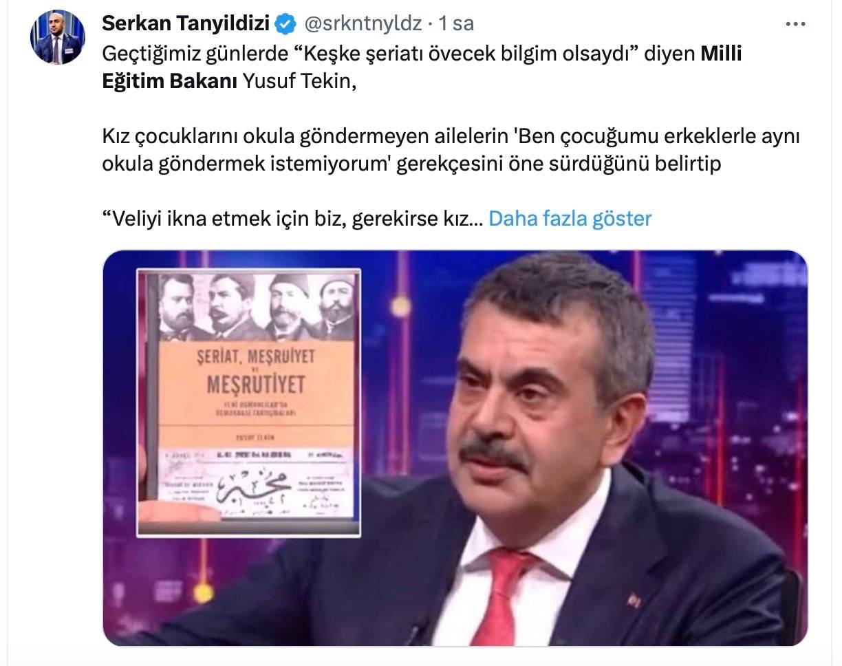 Bakan Tekin'den Kız Çocuklarına Ayrı Okul!