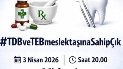 Genç diş hekimleri ve eczacılar, 3 Nisan tarihinden X üzerinden