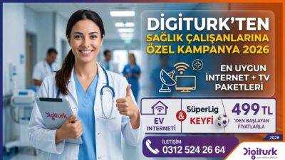 Digiturk sağlık çalışanlarına özel bir kampanya duyurdu. Digiturk sağlık personellerine