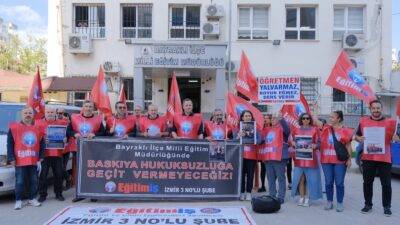 Eğitim-İş 3 Nolu Şube Başkanı Barış Düdü, Bayraklı İlçe Milli