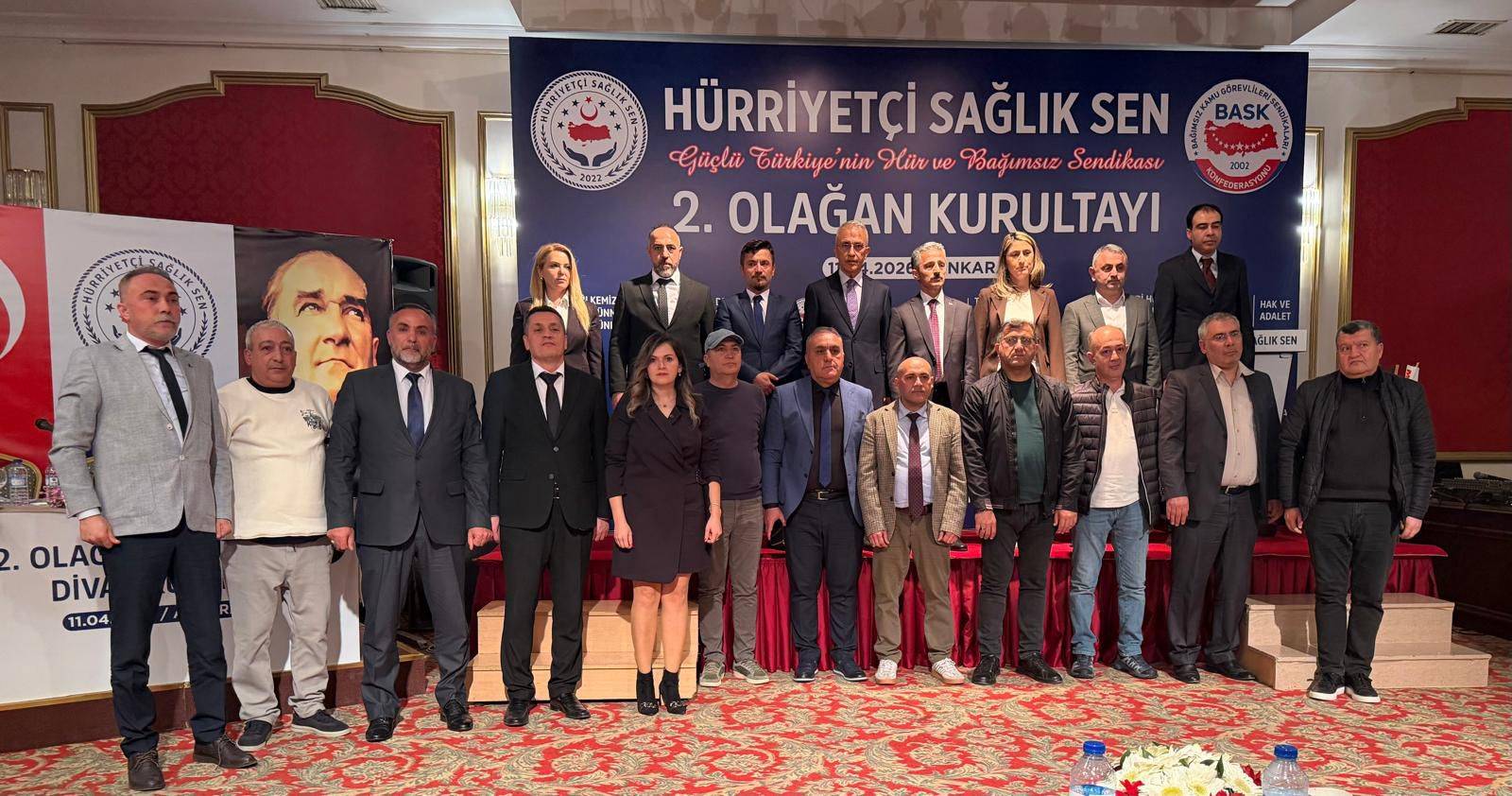 Hızla büyüyen Hürriyetçi Sağlık Sen’in 2. Olağan Kongresi Ankara’da gerçekleşti. Sağlık