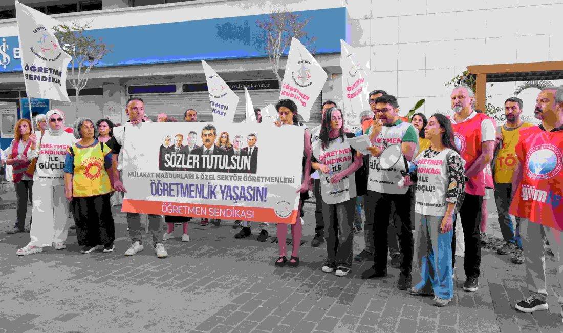 Özel Sektör Öğretmenleri Sendikası yetkilileri, mülakat mağduru öğretmenlere ve özel
