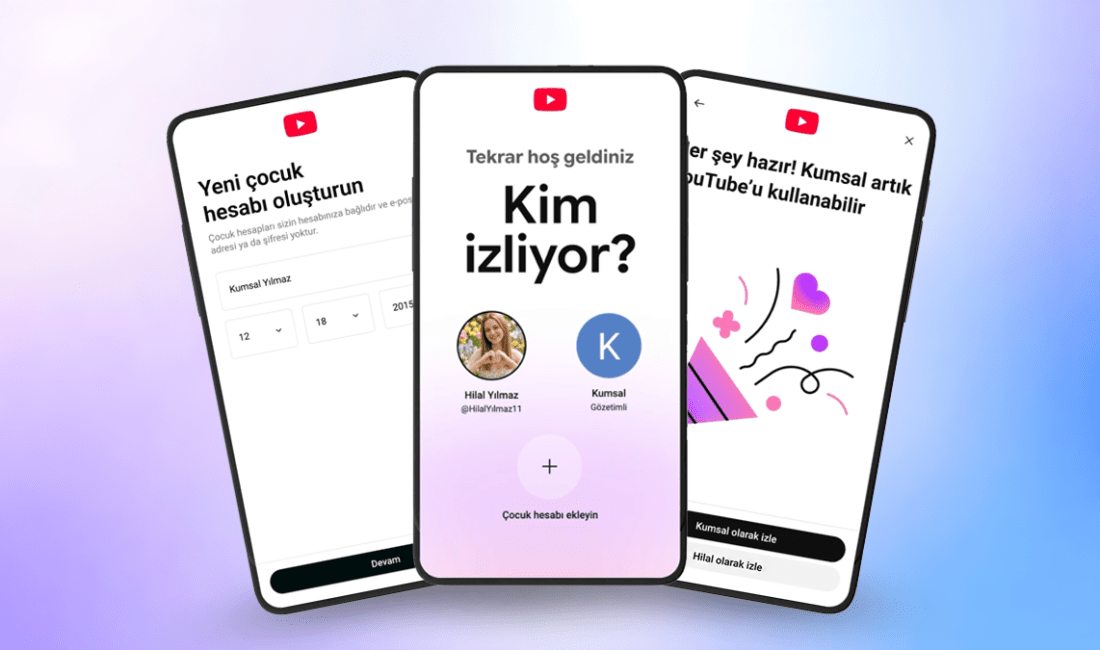 YouTube Türkiye’de Gözetimli Çocuk Hesaplarını Kullanıma Sundu YouTube'un yeni gözetimli çocuk hesapları, çocuklarının YouTube uygulamasını kullanmaya hazır