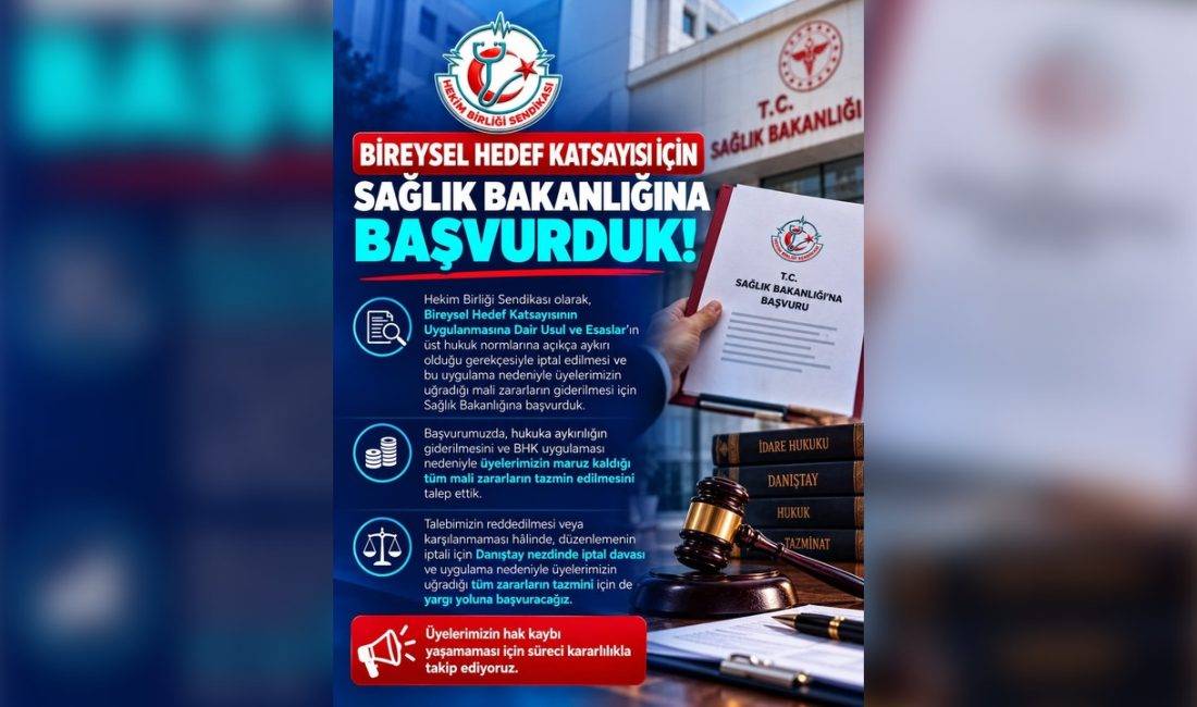 Hekim Birliği Sendikası, Bireysel Hedef Katsayısı uygulamasının hukuka aykırı olduğu