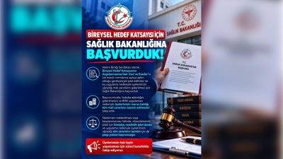 Hekim Birliği’nden Bireysel Hedef Katsayısı uygulamasına iptal başvurusu Hekim Birliği Sendikası, Bireysel Hedef Katsayısı uygulamasının hukuka aykırı olduğu